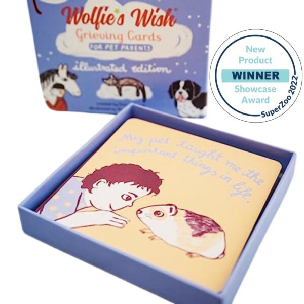 Illustrated Pet Loss Grieving Cards for families. Get these award-winning cards now as your portable grief companion. Copy - Image 3